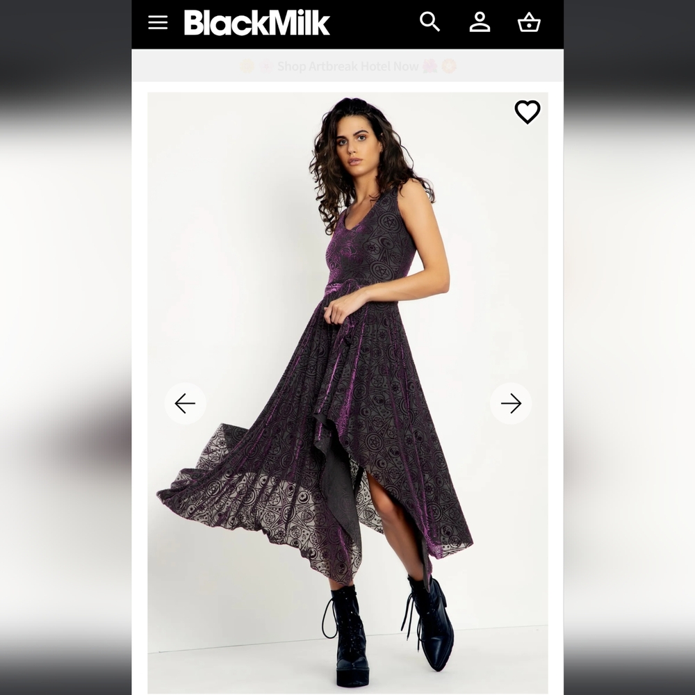 BlackMilk Burned Velvet Hex Plum Dress